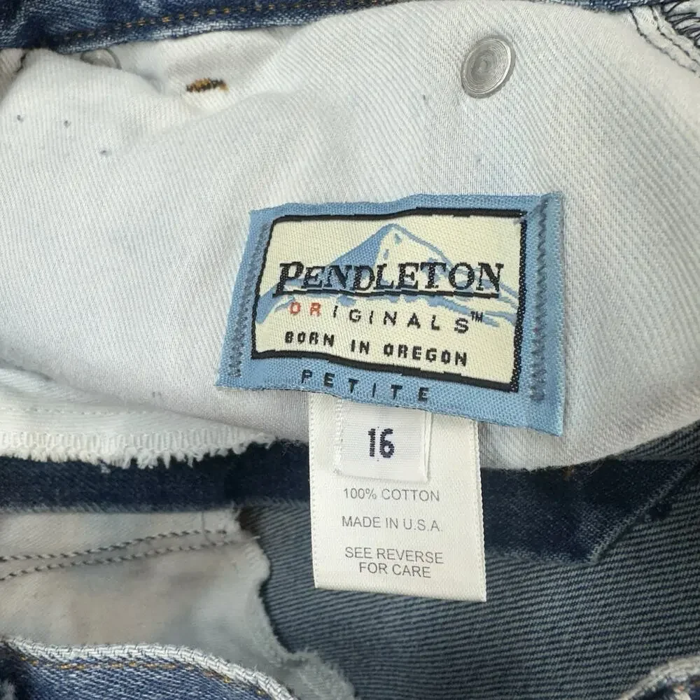 Pendleton Originals Women’s Petite 16 Jeans High Rise Straight Leg Vintage